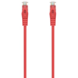 AISENS Cable de Red Latiguillo RJ45 LSZH Cat.6A 500 Mhz UTP AWG24, Rojo, 0.5M