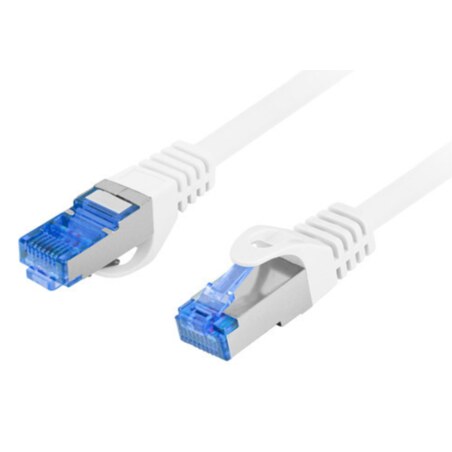 Lanberg PCF6A-10CC cable de red Blanco 0,5 m Cat6a S/FTP (S-STP)
