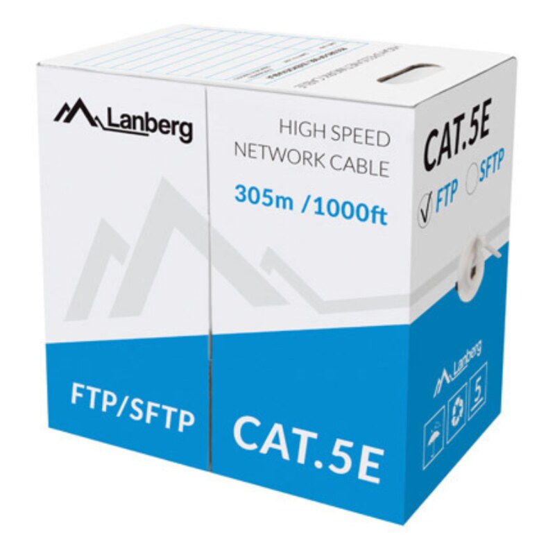 Lanberg LCF5-11CU-0305-S cable de red Gris 305 m Cat5e F/UTP (FTP)