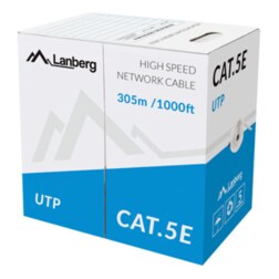 Lanberg LCU5-11CC-0305-S cable de red Gris 305 m Cat5e U/UTP (UTP)