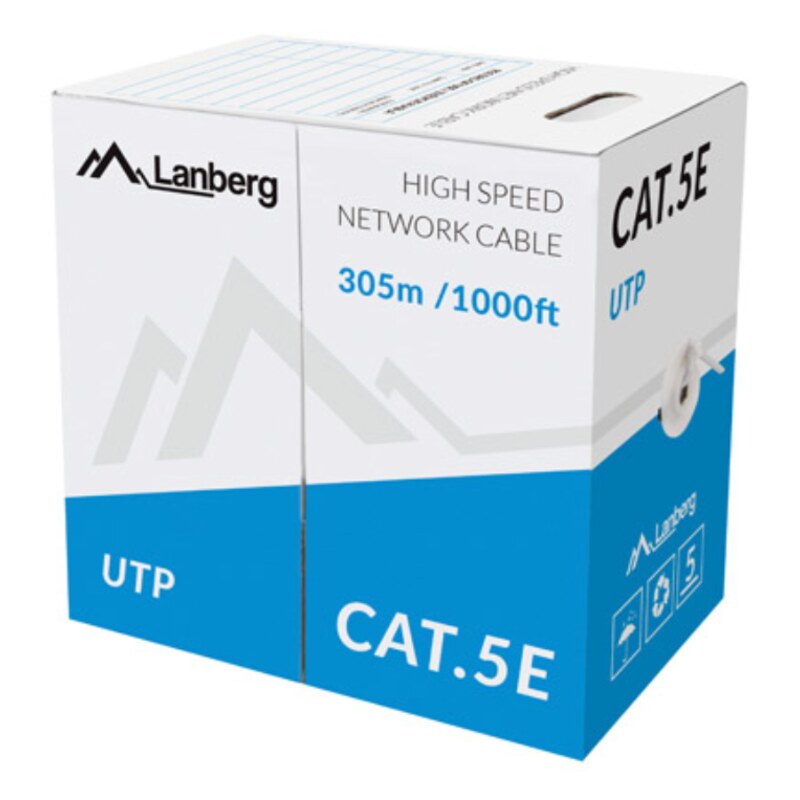 Lanberg LCU5-11CC-0305-S cable de red Gris 305 m Cat5e U/UTP (UTP)