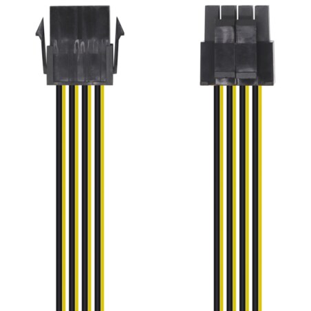 AISENS Cable Alimentación, 8pin/H-4+4pin/M, 30cm