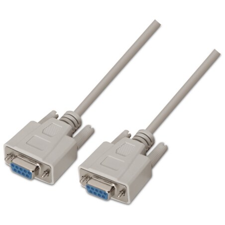 AISENS A112-0067 cable de serie Beige 1,8 m DB9