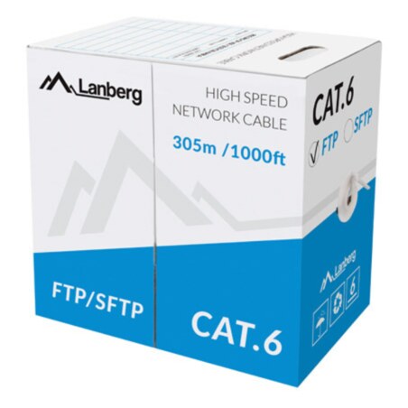 Lanberg LCF6-11CU-0305-S cable de red Gris 305 m Cat6 F/UTP (FTP)