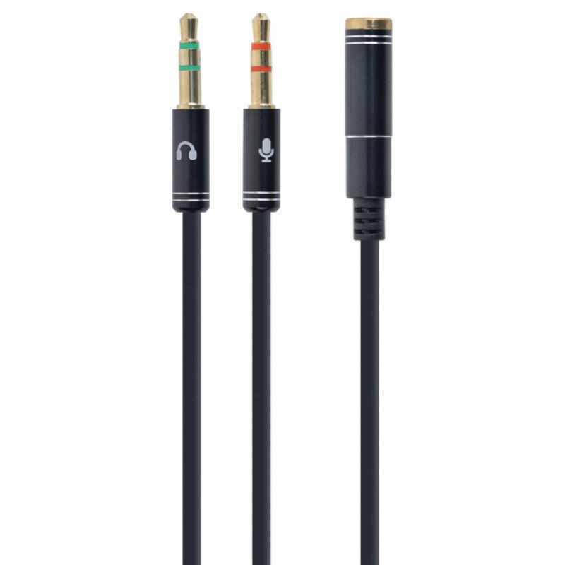 Gembird !Adapter audio stereo 3.5mm mini Jack/4PIN/ cable de audio 0,2 m 3,5mm 2 x 3.5mm Negro