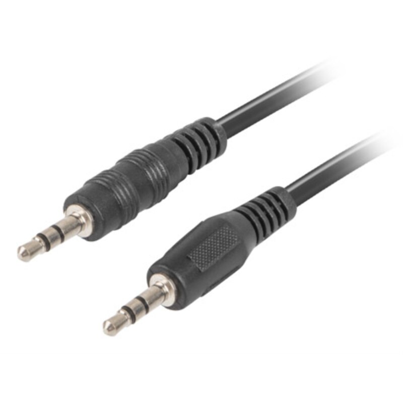 Lanberg CA-MJMJ-10CC-0020-BK cable de audio 2 m 3,5mm Negro
