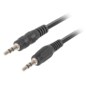 Lanberg CA-MJMJ-10CC-0020-BK cable de audio 2 m 3,5mm Negro