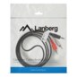 Lanberg CA-MJRC-10CC-0015-BK cable de audio 1,5 m 3,5mm 2 x RCA Negro