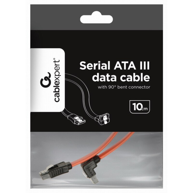 Gembird CC-SATAM-DATA90 cable de SATA 0,5 m Negro, Rojo