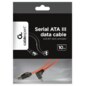 Gembird CC-SATAM-DATA90 cable de SATA 0,5 m Negro, Rojo