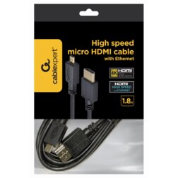 Gembird 1.8m HDMI-M/micro HDMI-M cable HDMI 1,8 m HDMI tipo A (Estándar) HDMI tipo D (Micro) Negro