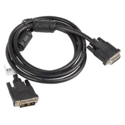 Lanberg CA-DVIS-10CC-0018-BK cable DVI 1,8 m DVI-D Negro