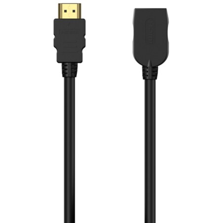 AISENS Cable HDMI V2.0 Prolongador Premium Alta Velocidad / Hec 4K@60Hz 18Gbps, A/M-A/H, Negro, 2.0M