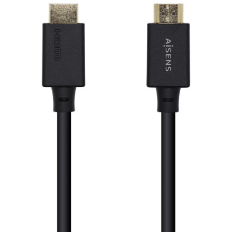 AISENS Cable HDMI V2.1 Ultra Alta Velocidad / HEC Certificado 8k@60Hz 48Gbps, A/M-A/M, Negro, 1.0m