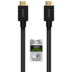 AISENS Cable HDMI V2.1 Ultra Alta Velocidad / Hec 8K@60Hz 48Gbps, A/M-A/M, Negro, 5.0M
