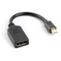 Lanberg AD-0003-BK cable DisplayPort 0,12 m Mini DisplayPort Negro