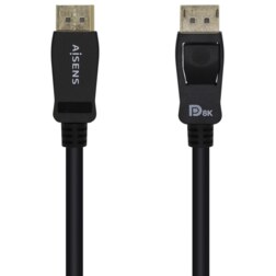 AISENS Cable Displayport Certificado V1.4 8k@60hz, DP/M-DP/M, Negro, 2.0m