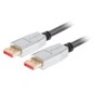 Lanberg CA-DPDP-20CU-0010-BK cable DisplayPort 1 m Negro, Plata