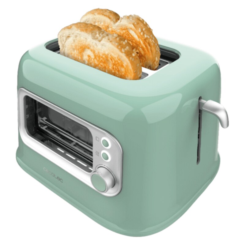 Cecotec RetroVision Green 5 2 rebanada(s) 700 W Verde claro, Acero inoxidable
