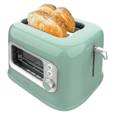 Cecotec RetroVision Green 5 2 rebanada(s) 700 W Verde claro, Acero inoxidable