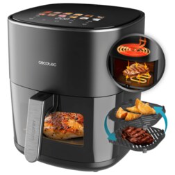 Cecotec Cecofry&Grill Duoheat 6500 Sencillo 6,5 L Independiente 2200 W Freidora de aire caliente Negro