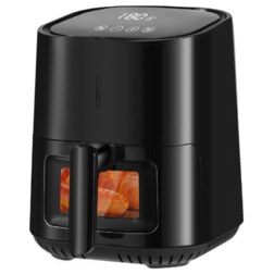 SILVER Praga IP390ATL Sencillo 4 L Independiente 1400 W Freidora de aire caliente Negro