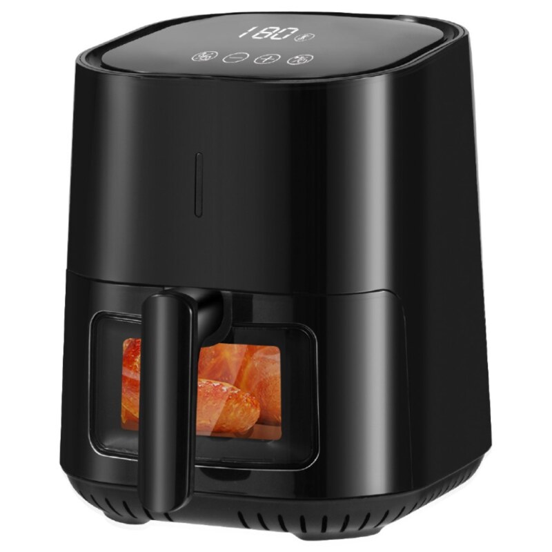 SILVER Praga IP390ATL Sencillo 4 L Independiente 1400 W Freidora de aire caliente Negro