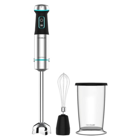 Cecotec Power TitanBlack 1200 XL Cream 0,8 L Batidora de inmersión 1200 W Negro, Plata
