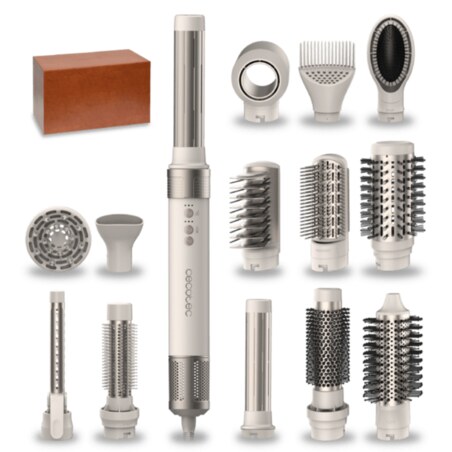Cecotec Bamba CeramicCare 14in1 Herramienta de peinado con múltiples accesorios Champán 1400 W 1,8 m