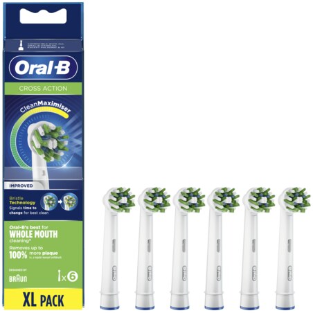 Oral-B CrossAction 80339345 cepillo de cabello 6 pieza(s) Azul, Verde, Blanco