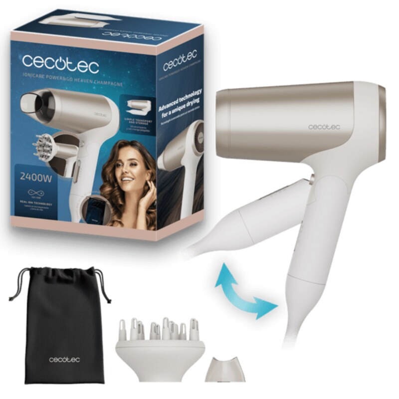 Cecotec IoniCare Power&Go Heaven Champagne secador 2400 W Champán