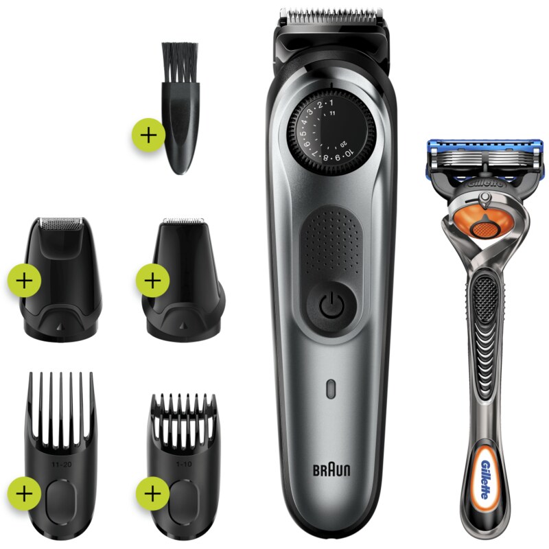 Braun BeardTrimmer BT7220 AC/Batería 39 2 cm Negro, Gris