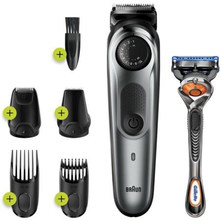 Braun BeardTrimmer BT7220 AC/Batería 39 2 cm Negro, Gris