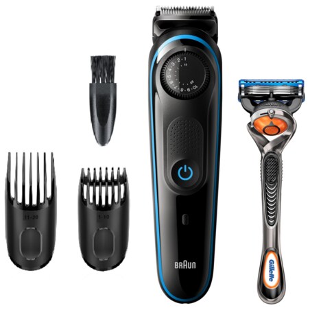 Braun BT3240 depiladora para la barba Batería 39 2 cm Mojado y seco Negro, Azul
