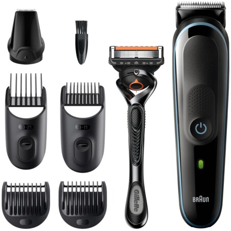 Braun All-in-one MGK5345 depiladora para la barba Batería 2,1 cm Negro, Azul