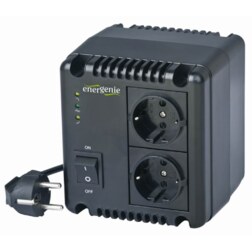 EnerGenie EG-AVR-1001 regulador de voltaje 2 salidas AC 140 - 270 V Negro