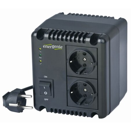 EnerGenie EG-AVR-1001 regulador de voltaje 2 salidas AC 140 - 270 V Negro