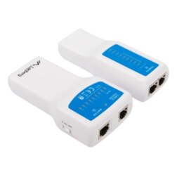 Lanberg NT-0402 comprobador de cables de red Comprobador de alimentación PoE Azul, Blanco