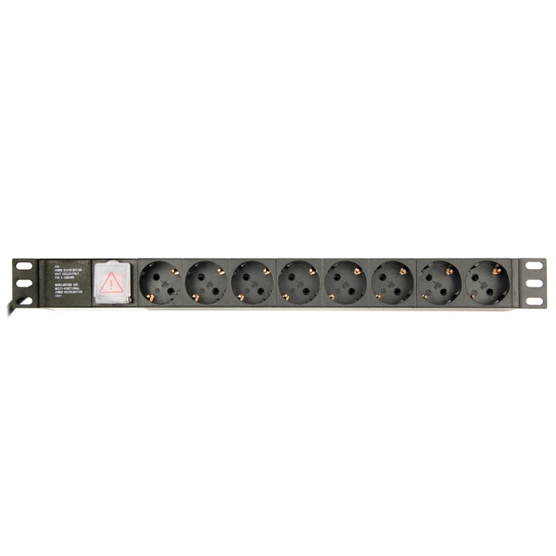 Gembird EG-PDU-014-C14 unidad de distribución de energía (PDU) 8 salidas AC 1U Negro