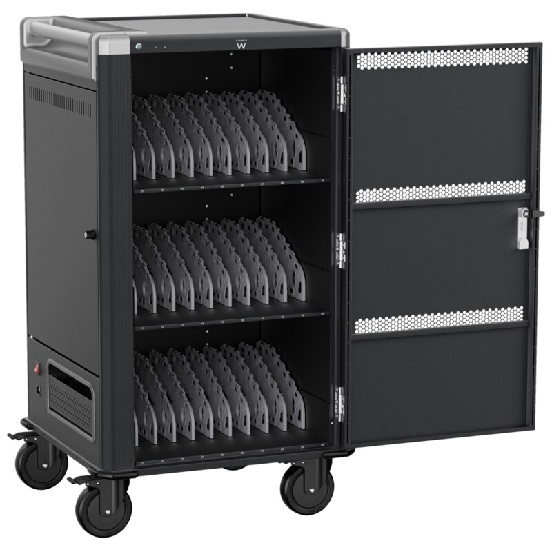 Ewent EW1700 carrito y armario de dispositivo portátil Carro de gestión y carga para dispositivos portátiles Negro, Gris