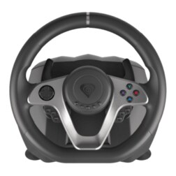 GENESIS Seaborg 400 Negro, Plata USB Volante + Pedales Nintendo Switch, PC, PlayStation 4, Playstation 3, Xbox 360, Xbox One, Xb