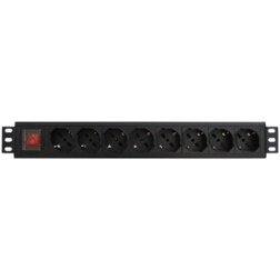 WP WPN-PDU-G01-08 unidad de distribución de energía (PDU) 8 salidas AC 1.5U Negro