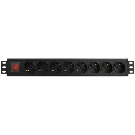 WP WPN-PDU-G01-08 unidad de distribución de energía (PDU) 8 salidas AC 1.5U Negro