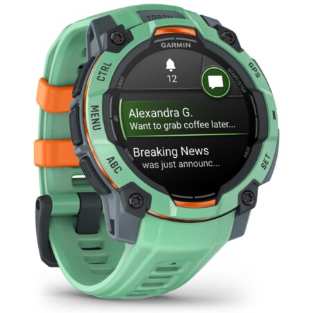 Garmin Instinct 3 AMOLED 3,05 cm (1.2") 45 mm Digital 390 x 390 Pixeles Pantalla táctil Verde GPS (satélite)