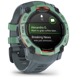Garmin Instinct 3 AMOLED 3,3 cm (1.3") 50 mm Digital 416 x 416 Pixeles Pantalla táctil Verde GPS (satélite)
