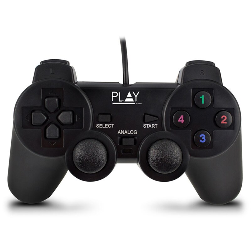 Ewent Play Negro USB 2.0 Gamepad Analógico/Digital PC