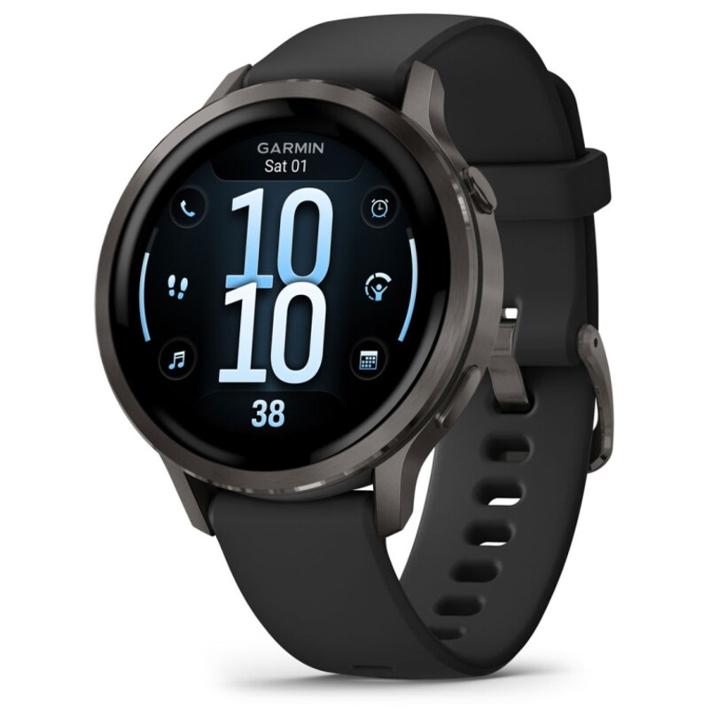 Garmin Venu 4 3,05 cm (1.2") AMOLED 41 mm Digital 390 x 390 Pixeles Pantalla táctil Negro Wifi GPS (satélite)