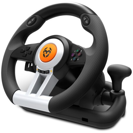 Krom K-Wheel Negro USB Volante + Pedales Analógico/Digital PlayStation 4, Playstation, Playstation 3, Xbox One