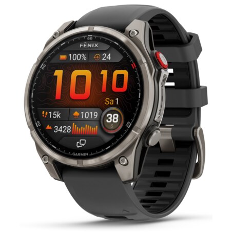 Garmin fenix 8 Pro 3,56 cm (1.4") AMOLED 47 mm Digital 454 x 454 Pixeles Pantalla táctil Grafito, Titanio Wifi GPS (satélite)