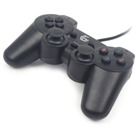 Gembird JPD-UDV-01 mando y volante Negro USB 2.0 Gamepad Analógico/Digital PC